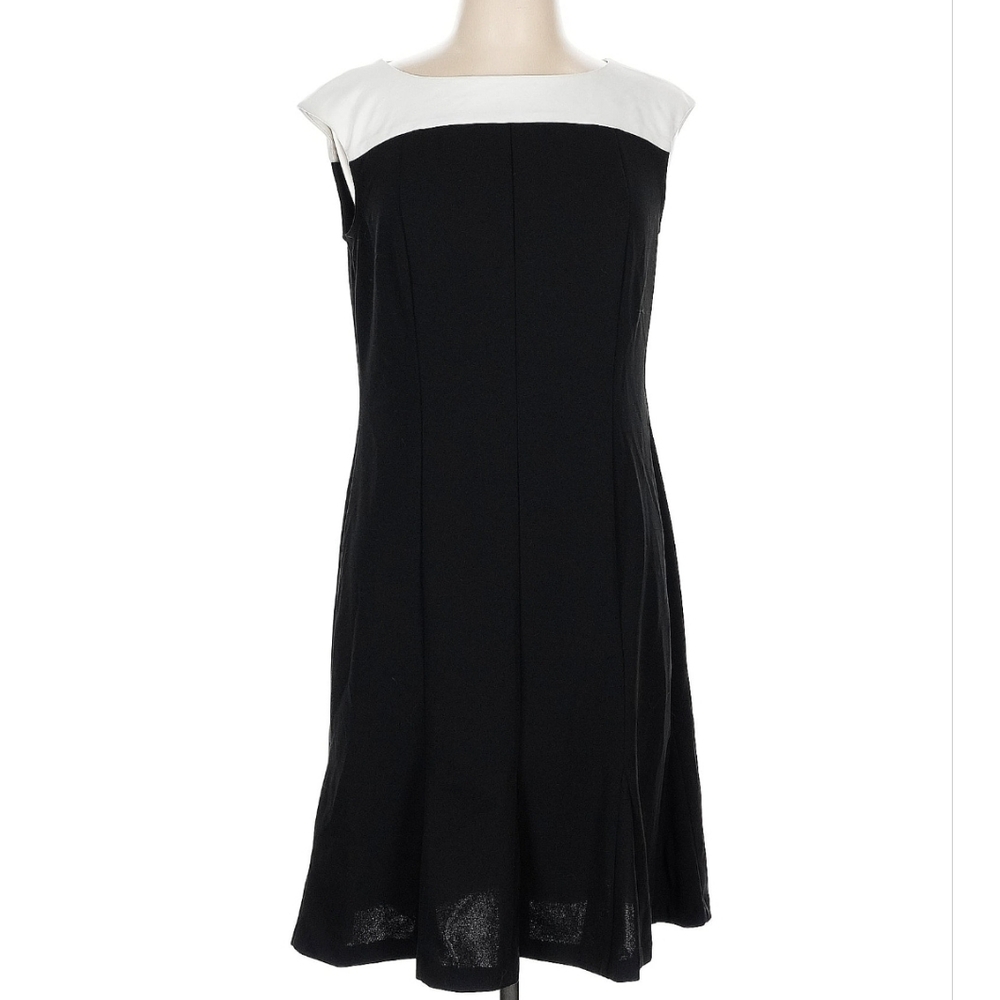 Chic Black and White Sleeveless Dress